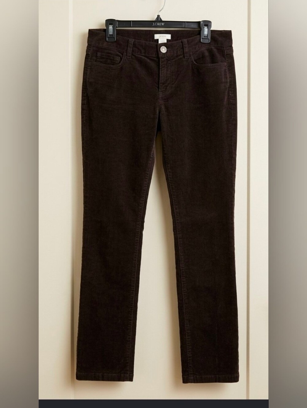 J.Crew Stretch Corduroy Pants Women's Size 30 Brown Straight Leg Cords